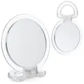 Relaxdays 2er Set Spiegel mit Klappgriff Transparent