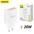Ladegerät Wandladegerät 20W 1x USB C/3x USB A Netzteil Schnell Ladeadapter Dudao