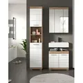 Badezimmer Wave 3-tlg. ca. 97 cm Eiche/Weiß