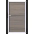 GroJa Solid Steckzauntor 100 x 180 cm Bi-Color Braun Rahmen EV1