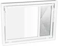 WOLFA Mehrzweck Kipp-Fenster PLUS Kunststoff weiß 700x400 mm mit Einfachglasund