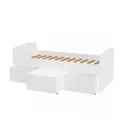 Weber Industries Kinderbett, Weiß, Holz, Uni, 1-Sitzer, 2 Schubladen, Rechteckig, 90x190 cm, Kinder- & Jugendzimmer, Kindermöbel, Kinderbetten, Kindereinzelbetten
