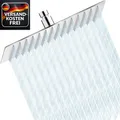 Edelstahl Regenduschkopf 30x30 cm mit Anti-Kalk-Düsen quadratisches Design