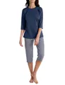 CALIDA Daylight Dreams 3/4-Pyjama Damen, hautfreundlich, hypoallergen, atmungsaktiv, feuchtigkeitsregulierend