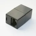 Modular-Adapter ISDN 8P8C RJ-45 Kabel-Verbinder Buchse Bu/Bu schwarz Kupplung