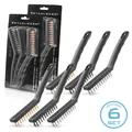 STAHLWERK Drahtbürsten Set 220 mm 9 Zoll Messingbürste Stahlbürste Nylonbürste