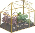 relaxdays Pflanzenterrarium aus Glas Hausform