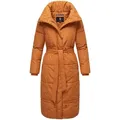 Navahoo Steppmantel Mirenaa Stylischer Damen Wintermantel mit Gürtel braun XXL (44)