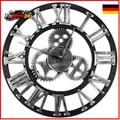 Römische Wanduhr 45 cm Metall Vintage Deko Wohnzimmer