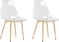 vidaXL Esszimmerstühle 2 Stk. Transparent PET
