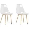 vidaXL Esszimmerstühle 2 Stk Transparent PET 338062