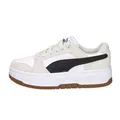 PUMA Rebound Femme Low SD Damen-Sneaker, Weiß/Schwarz/Frosted Ivory, 3.5 UK