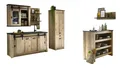 Furn.Design Küchenbuffet Stove (Küche in Used Wood 6-teilig, inklusive Küchentheke) mit Schwebetüren und Soft-Close-Funktion