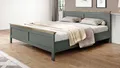 Doppelbett Bettgestell Evora Bett Eiche Lefkast Dekor in grün 180x200 cm