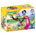 PLAYMOBIL 1.2.3 70400 Feenspielplatz mit Schaukel und Rutsche, ab 4 Jahren