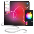 Philips Hue Flux 3m UltraBright LED-Lightstrip, 2900 lm Lichtband, flexible Innenbeleuchtung, Chromasync™-Farbmischung, LED Streifen zuschneid- & erweiterbar, wiederverwendbar, App- & Sprachsteuerung