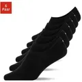 SNOCKS Füßlinge Invisible Socks Sneaker Socken Damen & Herren (6-Paar) aus Bio-Baumwolle, mit Anti-Rutsch-Pad und unsichtbar in den Schuhen schwarz 35-38