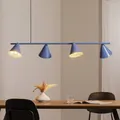 ALDEX Hängeleuchte Form 4, blau, Metall, 4-flammig, Kegel, E27 1108L16