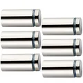 6 Stück Glas-Abstandshalter Ø 16 mm mit 26,2 mm Wandabstand Chrom poliert Plattenhalter Schildbefestigung Distanzhülse von SO-TECH®
