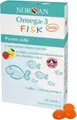 NORSAN Omega-3 Fisk Jelly Beans für Kinder IMMUNITY Erdbeere Zitrone 45 Jelly Beans
