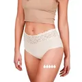 Taynie Periodenslip Deluxe extra stark - Periodenunterwäsche starke Blutung - Damen Auslaufsichere Periodenunterwäsche / Periodenslip aus Bio Baumwolle beige|gelb 40