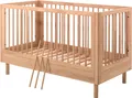 Home affaire Babybett hochwertig, stabil gebaut, Made in Europe, Oberfläche geölt lt. EN71-3, 70/140 cm, mit Schlupfsprossen und Lattenrost, höhenverstellbar