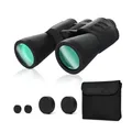 VISIO PRO Fernglas für Erwachsene 10x50 | BAK4 HD Prisma | Ferngläser mit individuell einstellbare Dioptrie | Brillenträger geeignet | Klare Bilder | Breites Sichtfeld | Leichtgewichtig | Schwarz