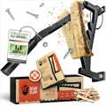 BearClaw Holzspalter manuell - Anzündholz Spalter zur Wandmontage - Handholzspalter, Spanmesser, Wand Holzspalter, Spalter Holz, Wood Splitter - Indoor & Outdoor Holz spalten - inkl. Anleitung