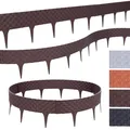 BooGardi Beetumrandung Rasenkante Rattanoptik, LxH: 80,00x9.5 cm, 10 Stück Braun, Beeteinfassung flexibel Mähkante Gartenzaun, Braun