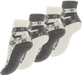 4 Paar Damen Thermo-Socken mit Innenfrottee, Winter Socken im Noweger Design, grau