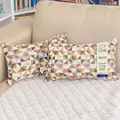 Selfitex 2er Set Bunte Couchkissen 30x50 cm, Sofakissen mit Füllung und Bezug, kuschelweiches Lesekissen, dekoratives Fernsehkissen, Deko- und Kopfkissen, Rückenkissen (Indian Triangle)