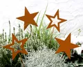 Lilienburg Weihnachtsdeko Roststecker Rost Metall wetterfest 4er Set Sterne