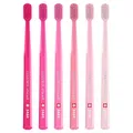 Curaprox Handzahnbürste – Mundpflege für Erwachsene | Ultraweiche Plaque-Entfernung | Pink Limited Edition 6er-Pack | Hergestellt in der Schweiz