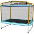 Costway 3 In 1 Kindertrampolin Rechteckig für Kinder Ab 3 Jahren