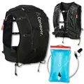 Conquer. Trinkrucksack Laufweste 15L Damen & Herren – Trailrunning Rucksack mit Trinksystem, Eng anliegende Laufweste schwarz XS-M