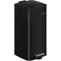 Songmics Mülleimer LTB593B02, tintenschwarz, aus Metall, 30 Liter