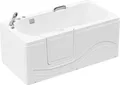 HOME DELUXE - Seniorenbadewanne inkl. Whirlpool- VITAL M Links - Maße: 153 x 76 x 64cm - inkl. komplettem Zubehör I Badewanne mit Tür, Senioren Badewanne mit Einstieg