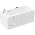 Home Deluxe Seniorenbadewanne, Weiß, Kunststoff, 153x64x76 cm, Badezimmer, Baden & Duschen, Badewannen
