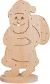 NÄVE LED Dekoobjekt "Santa, Weihnachtsdeko aus Holz", beige (natur), H: 80cm, 1 Stk., Leuchten, Holz-Stehleuchte, Höhe ca. 80 cm, Batteriebetrieben, LED Dekoobjekt