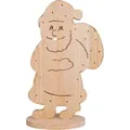 Näve Outdoor LED Weihnachtsdeko Holz Santa 80 cm