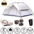 Toolbrothers Outdoor Camping-Set, Zelt 2-4 Personen mit Campingausrüstung 14tlg