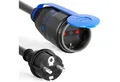 HB-DIGITAL hb-digital Strom Verlängerungskabel für Außenbereich H07RN-F IP44 Stromkabel, CEE 7/7 Sicherheitsstecker, CEE 7/3 Sicherheitssteckdose mit Schutzverschluss (1000 cm), für Außenbereich