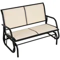 Outsunny Sitzbank, Schaukelfunktion, LxBxH: 120 x 70 x 88 cm - beige