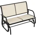Outsunny Schaukelbank Texteline-Gewebe Beige 120L x 70B x 85H cm