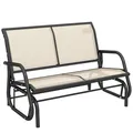 Schaukelstuhl 2-Sitzer Gartenbank Sitzbank Parkbank Metall 120x70x85cm