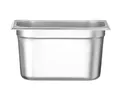 HENDI Gastronormbehälter, Temperaturbeständig von -40° bis 300°C, Heissluftöfen-Kühl- und Tiefkühlschränken-Chafing Dishes-Bain Marie, 4L, GN 1/4, 265x162x(H)150mm, Edelstahl