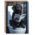 Artery8 Labrador Auf Toilette Klo Lustig Geburtstagskarte