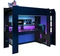 Parisot Hochbett Online (Etagenbett inkl. Schreibtisch und LED Beleuchtung) mit Lattenrost