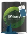 Wandfarbe Blau Petrol Grau Matt Innenfarbe – Deckkraft Klasse 1, VOC-frei, Ohne Grundierung, Tropfarm – Wohnzimmer & Schlafzimmer – 1L – Veluxis (Midnight Blue)