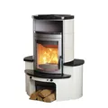 Hark Kaminofen Avenso GT ECOplus Ofenkacheln Creme weiß/schwarz 8kW